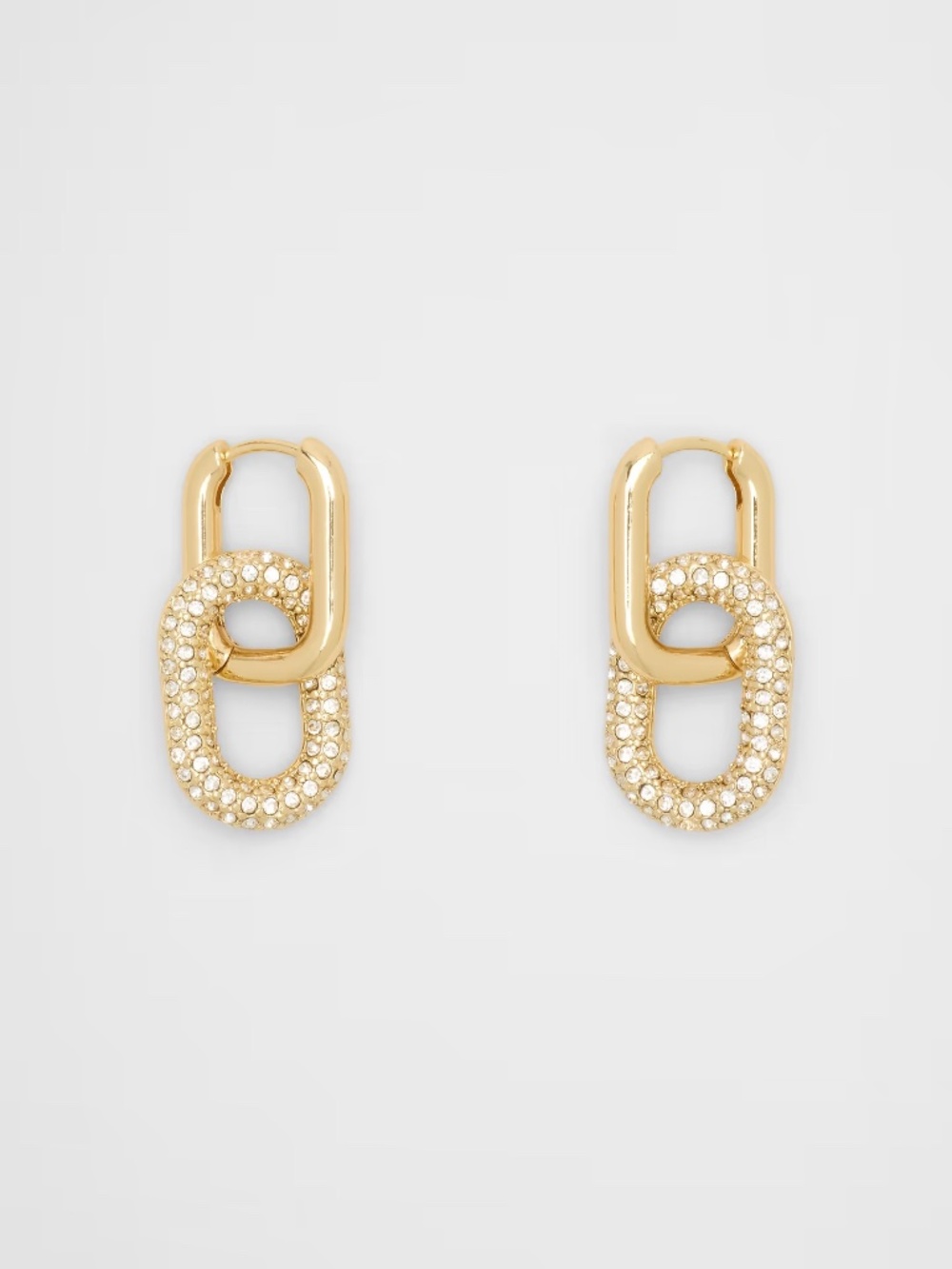 Banana Republic PAVE DOUBLE LINK EARRINGS